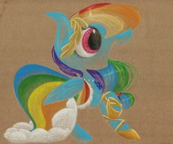 Size: 984x820 | Tagged: safe, artist:getchanoodlewet, rainbow dash, pegasus, pony, clothes, dress, gala dress, solo, traditional art