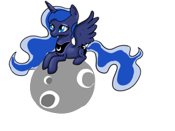 Size: 4600x3450 | Tagged: safe, artist:dumbwoofer, princess luna, alicorn, pony, female, mare, melancholy, moon, sad, solo