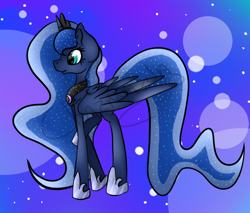 Size: 600x512 | Tagged: safe, artist:chazmazda, princess luna, alicorn, pony, ethereal mane, female, mare, solo, starry mane