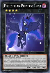 Size: 813x1185 | Tagged: safe, artist:lightningciel, princess luna, alicorn, pony, card, female, mare, yu-gi-oh!, yugioh card