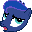 Size: 32x32 | Tagged: safe, artist:gingermint, artist:icekatze, princess luna, alicorn, pony, icon, pixel art