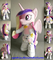 Size: 1280x1447 | Tagged: safe, artist:agatrix, princess cadance, alicorn, pony, semi-anthro, anthro plushie, bipedal, clothes, female, horn, irl, photo, plushie, solo, wings