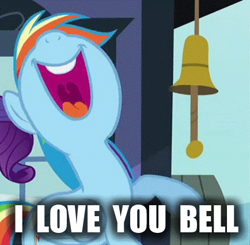 Size: 434x425 | Tagged: safe, rainbow dash, pegasus, pony, bell, cargo ship, crack shipping, image macro, shipping, wat, why