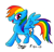 Size: 917x872 | Tagged: safe, artist:mrmario, rainbow dash, pegasus, pony, blue coat, female, mare, multicolored mane, solo, trotting