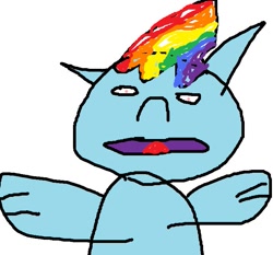 Size: 747x697 | Tagged: artist needed, safe, rainbow dash, pegasus, pony, 1000 hours in ms paint, ms paint, quality, swag