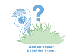 Size: 800x555 | Tagged: safe, artist:caffeinerabbit, rainbow dash, pegasus, pony, bush, caption, eye, look around you, parody, ponified, question mark, solo