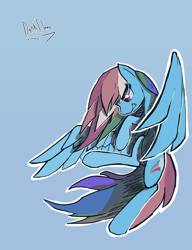 Size: 2676x3492 | Tagged: safe, artist:darkflame75, rainbow dash, pegasus, pony, female, mare, simple background, solo