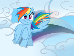 Size: 800x600 | Tagged: safe, artist:xain-russell, rainbow dash, pegasus, pony, cloud, cloudy, drift, solo