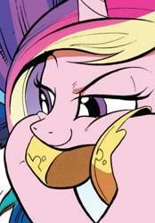 Size: 677x970 | Tagged: safe, artist:andypriceart, idw, princess cadance, alicorn, pony, neigh anything, bedroom eyes, comic, cropped, official art, official comic