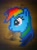 Size: 1024x1371 | Tagged: safe, artist:mikotoo, rainbow dash, pegasus, pony, bust, perler beads, portrait, solo