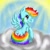 Size: 768x768 | Tagged: safe, artist:pledge-of-lemon, rainbow dash, pegasus, pony, detailed background, female, mare, solo