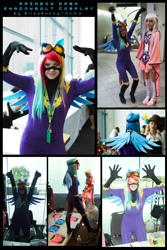 Size: 600x900 | Tagged: safe, artist:felynea, rainbow dash, human, clothes, convention, cosplay, irl, irl human, nightmare night, photo, shadowbolt dash, shadowbolts costume, waicon