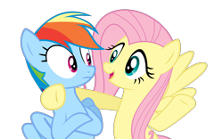 Size: 5120x3200 | Tagged: safe, artist:pikamander2, fluttershy, rainbow dash, pegasus, pony, .svg available, absurd resolution, simple background, transparent background, vector