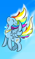 Size: 441x750 | Tagged: safe, artist:alazak, rainbow dash, pegasus, pony, female, mare, simple background, solo