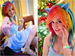 Size: 671x500 | Tagged: safe, artist:flying-fox, rainbow dash, human, cosplay, irl, irl human, photo