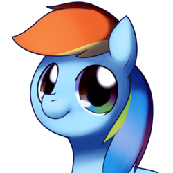 Size: 600x600 | Tagged: safe, artist:solar-slash, rainbow dash, pegasus, pony, cute art style, rainbow eyes, solo