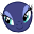 Size: 32x32 | Tagged: safe, princess luna, alicorn, pony, emoticon, mlpforums, picture for breezies, smiling, solo