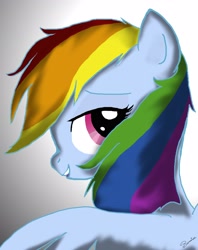 Size: 2500x3158 | Tagged: safe, artist:doublebackstitcharts, rainbow dash, pegasus, pony, bust, portrait, solo