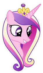 Size: 3778x6334 | Tagged: safe, artist:dashin-stallion, princess cadance, alicorn, pony, absurd resolution, bust, crown, female, jewelry, mare, portrait, regalia, simple background, smiling, solo, transparent background