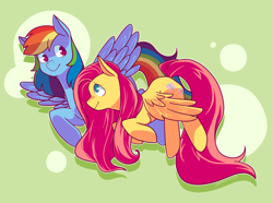 Size: 2893x2150 | Tagged: safe, artist:chiptoony, fluttershy, rainbow dash, pegasus, pony, female, flutterdash, lesbian, shipping