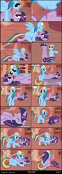 Size: 992x2774 | Tagged: safe, artist:skipsy, rainbow dash, twilight sparkle, pegasus, pony, comic:dawn of a new day, comic, female, golden oaks library, kissing, lesbian, shipping, show accurate, twidash