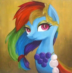 Size: 452x457 | Tagged: safe, artist:miraclekilljoy, rainbow dash, pegasus, pony, female, gradient background, mare, solo