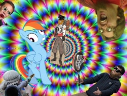 Size: 800x600 | Tagged: safe, rainbow dash, pegasus, pony, boltman, drug use, jihad, marijuana, medic, meem, meme, nicolas cage, psychedelic, shoepan, sunglasses, team fortress 2