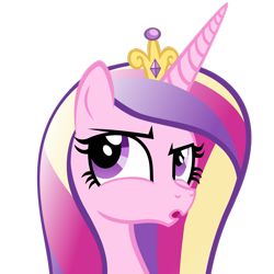 Size: 2449x2449 | Tagged: safe, artist:foxtail8000, princess cadance, alicorn, pony, .svg available, :o, bust, crown, female, jewelry, mare, open mouth, regalia, simple background, solo, transparent background, vector