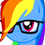 Size: 1600x1600 | Tagged: safe, artist:undeaddemon4, rainbow dash, pegasus, pony, glasses, rainbow dork, solo