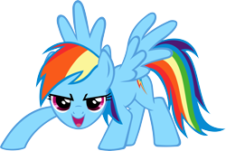 Size: 6237x4163 | Tagged: safe, artist:ratchethun, rainbow dash, pegasus, pony, absurd resolution, simple background, solo, transparent background, vector