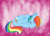 Size: 1498x1078 | Tagged: safe, artist:fluffikitten, rainbow dash, pegasus, pony, female, mare, simple background, solo