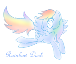 Size: 570x480 | Tagged: safe, artist:amatan-pe, rainbow dash, pegasus, pony, blue coat, female, mare, multicolored mane, pixiv, solo