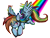 Size: 1930x1475 | Tagged: safe, artist:supervacuus, rainbow dash, pegasus, pony, female, mare, simple background, solo