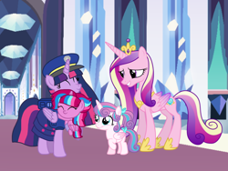 Size: 1440x1080 | Tagged: safe, artist:徐詩珮, princess cadance, princess flurry heart, twilight sparkle, twilight sparkle (alicorn), oc, oc:bubble sparkle, alicorn, pony, series:sprglitemplight diary, series:sprglitemplight life jacket days, series:springshadowdrops diary, series:springshadowdrops life jacket days, alternate universe, aunt and niece, auntie twilight, baby, baby pony, base used, bubbleverse, chase (paw patrol), clothes, cousins, female, filly, filly flurry heart, magical lesbian spawn, magical threesome spawn, mother and child, mother and daughter, mother's day, multiple parents, next generation, offspring, parent and child, parent:glitter drops, parent:spring rain, parent:tempest shadow, parent:twilight sparkle, parents:glittershadow, parents:sprglitemplight, parents:springdrops, parents:springshadow, parents:springshadowdrops, paw patrol