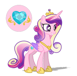 Size: 1222x1200 | Tagged: safe, artist:parclytaxel, artist:pegasister64, princess cadance, alicorn, pony, base used, cutie mark, female, grin, makeover, mare, simple background, smiling, solo, transparent background