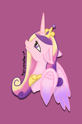 Size: 1200x1800 | Tagged: safe, artist:kairipancakes, princess cadance, alicorn, pony, bust, regal, solo