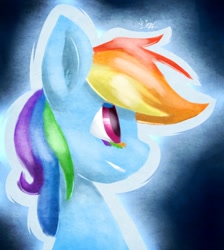 Size: 980x1096 | Tagged: safe, artist:lizzyoli-ravioli, rainbow dash, pegasus, pony, bust, portrait, solo