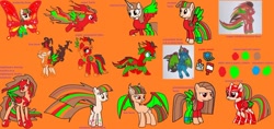 Size: 1024x485 | Tagged: safe, artist:twidashfan1234, nightmare moon, pinkie pie, princess cadance, rainbow dash, rarity, twilight sparkle, twilight sparkle (alicorn), oc, oc only, oc:firefly solstice, alicorn, bat, bat pony, pegasus, pony, action pose, alicornified, angry, armor, armored pony, artificial wings, augmented, bangs, base used, bases used, bat ears, bat pony oc, bat wings, black, blue, blue coat, blue eyes, brown, brown eyes, brown mane, butterfly wings, chin up, closed mouth, clothes, clothes on pony, colored wings, cutie mark, digital art, digital artwork, donut steel, equine, evil, evil grin, eyebrows, eyes closed, eyes open, fangs, female, flying, folded wings, food, gossamer wings, green, green coat, green eyes, grin, helmet, hind legs, hoof shoes, hooves, horn, jewelry, large wings, lines, looking away, low res image, lowres, makeup, mane of fire, mare, multicolored hair, multicolored mane, multicolored tail, multicolored wings, needs more saturation, nightmare, open mouth, orange, orange background, pants, pegasus oc, peytral, pinkamena diane pie, ponysona, race swap, rainbow power, rainbow power rainbow dash, rainbow power twilight sparkle, rainbow power-ified, raised hoof, recolor, red, red coat, red eyes, red eyes take warning, red eyeshadow, reference sheet, regalia, royal guard, shirt, shoes, showing teeth, simple background, slit eyes, smiling, sneakers, spread wings, stance, standing, stars, striped mane, super form, tan coat, teeth, traditional art, wall of tags, wat, white, windswept hair, windswept mane, windswept tail, wings, yellow
