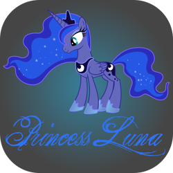 Size: 894x894 | Tagged: safe, artist:awesomeluna, princess luna, alicorn, pony, female, icon, mare, simple background, solo