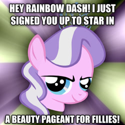 Size: 580x580 | Tagged: safe, diamond tiara, advice diamond tiara, advice meme, exploitable meme, meme, solo, toddlers and tiaras