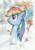 Size: 800x1140 | Tagged: safe, artist:moonlightfl, rainbow dash, pegasus, pony, female, mare, simple background, solo