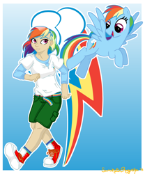 Size: 1500x1800 | Tagged: safe, artist:silver-fox17, rainbow dash, human, clothes, converse, human ponidox, humanized, light skin, shoes