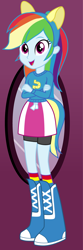 Size: 460x1390 | Tagged: safe, artist:liggliluff, rainbow dash, equestria girls, boots, clothes, dressup game, shoes, show accurate, skirt, sneakers, solo, sweater, vector, wondercolts