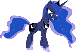 Size: 4362x3000 | Tagged: safe, artist:cloudyglow, princess luna, alicorn, pony, do princesses dream of magic sheep, .ai available, female, mare, simple background, solo, transparent background, vector