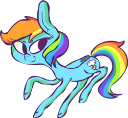 Size: 469x431 | Tagged: safe, artist:emberwisp, rainbow dash, pegasus, pony, female, mare, simple background, solo, transparent background