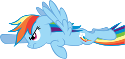 Size: 2400x1146 | Tagged: safe, artist:capnpaddy, rainbow dash, pegasus, pony, .svg available, flying, simple background, solo, svg, transparent background, vector