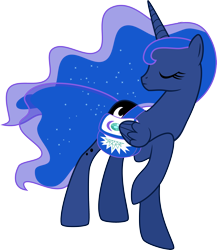 Size: 4000x4618 | Tagged: safe, artist:jeatz-axl, edit, edited edit, editor:slayerbvc, princess luna, alicorn, pony, princess twilight sparkle (episode), accessory-less edit, barehoof, female, mare, missing accessory, raised hoof, saddle bag, simple background, solo, transparent background, unamused, vector, vector edit