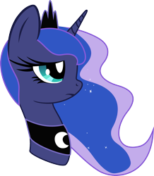 Size: 1747x2000 | Tagged: safe, artist:midnight-st4r, princess luna, alicorn, pony, bust, cute, female, frown, lunabetes, mare, sad, sadorable, simple background, solo, transparent background