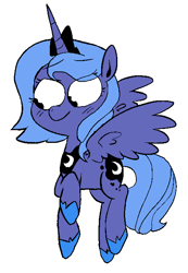 Size: 472x684 | Tagged: safe, artist:pinkiespresent, princess luna, alicorn, pony, crown, cute, eye clipping through hair, hoof shoes, jewelry, lunabetes, regalia, s1 luna, simple background, solo, white background