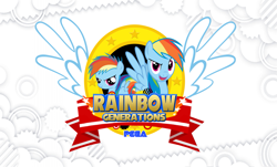 Size: 1667x1009 | Tagged: safe, artist:flare-chaser, rainbow dash, pegasus, pony, crossover, filly, parody, self ponidox, sonic generations, sonic the hedgehog (series), title screen, young